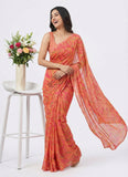 Latest Beautiful Printed Nara Chiffon Saree