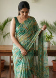 Latest Beautiful Printed Nara Chiffon Saree