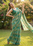 Latest Beautiful Printed Nara Chiffon Saree