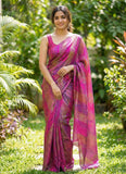 Latest Beautiful Printed Nara Chiffon Saree