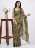 Latest Beautiful Printed Nara Chiffon Saree
