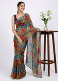 Latest Beautiful Printed Nara Chiffon Saree