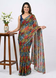 Latest Beautiful Printed Nara Chiffon Saree
