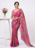 Latest Beautiful Printed Nara Chiffon Saree