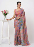 Latest Beautiful Printed Nara Chiffon Saree