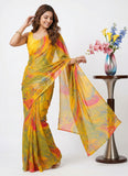 Latest Beautiful Printed Nara Chiffon Saree