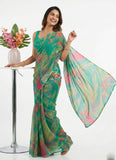 Latest Beautiful Printed Nara Chiffon Saree