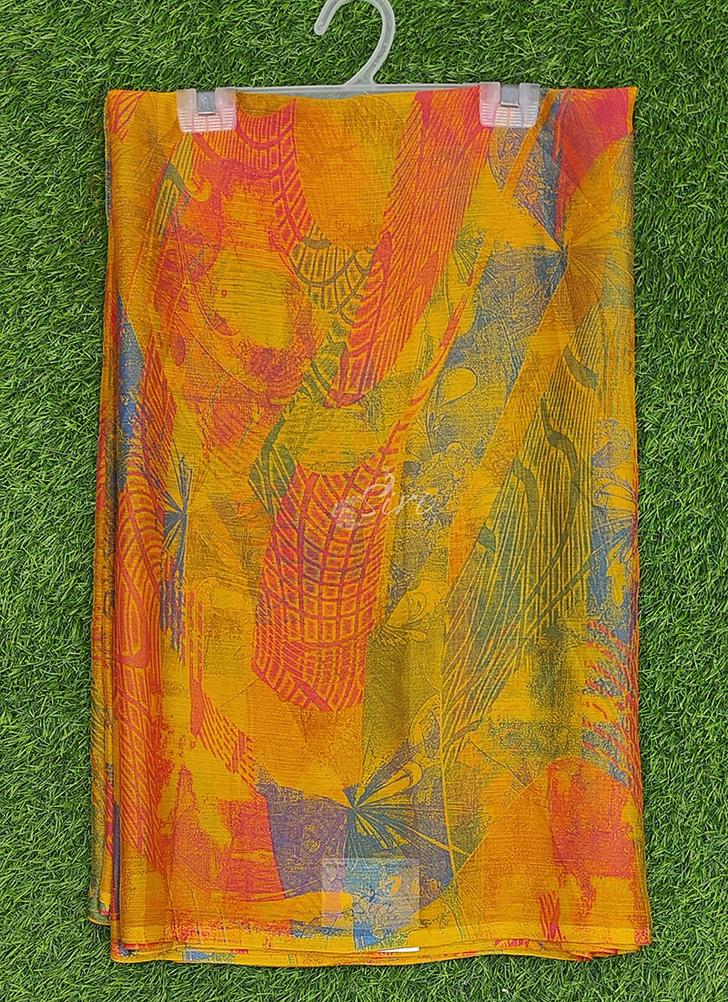 Latest Beautiful Printed Nara Chiffon Saree
