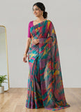 Latest Beautiful Printed Nara Chiffon Saree
