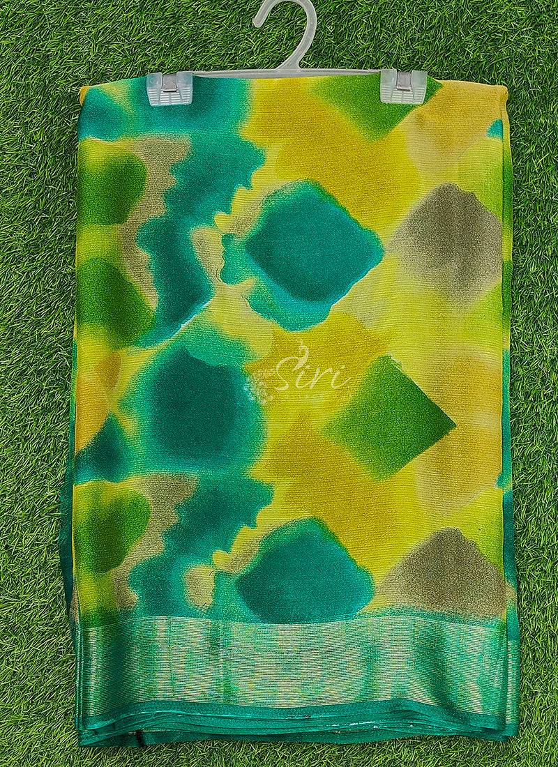 Latest Beautiful Multi Colour Printed Chiffon Saree