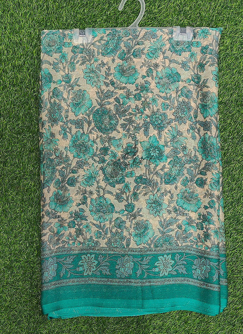 Latest Beautiful Printed Chiffon Saree with Blouse