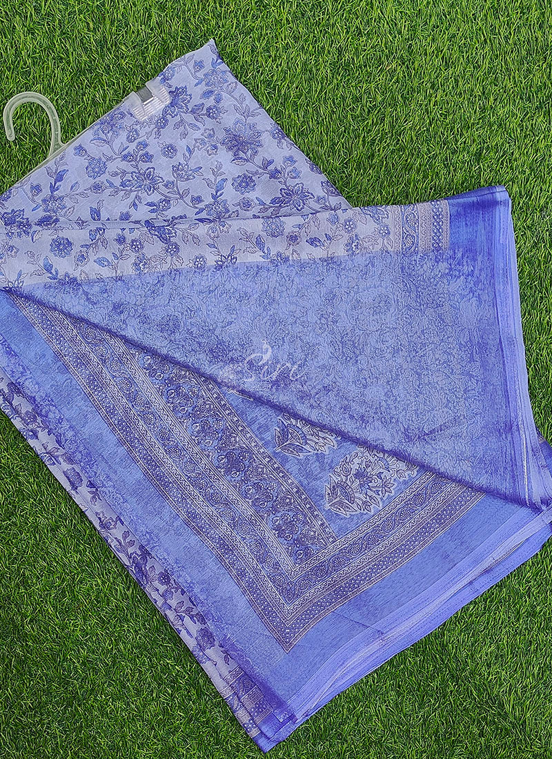 Latest Beautiful Printed Chiffon Saree with Blouse