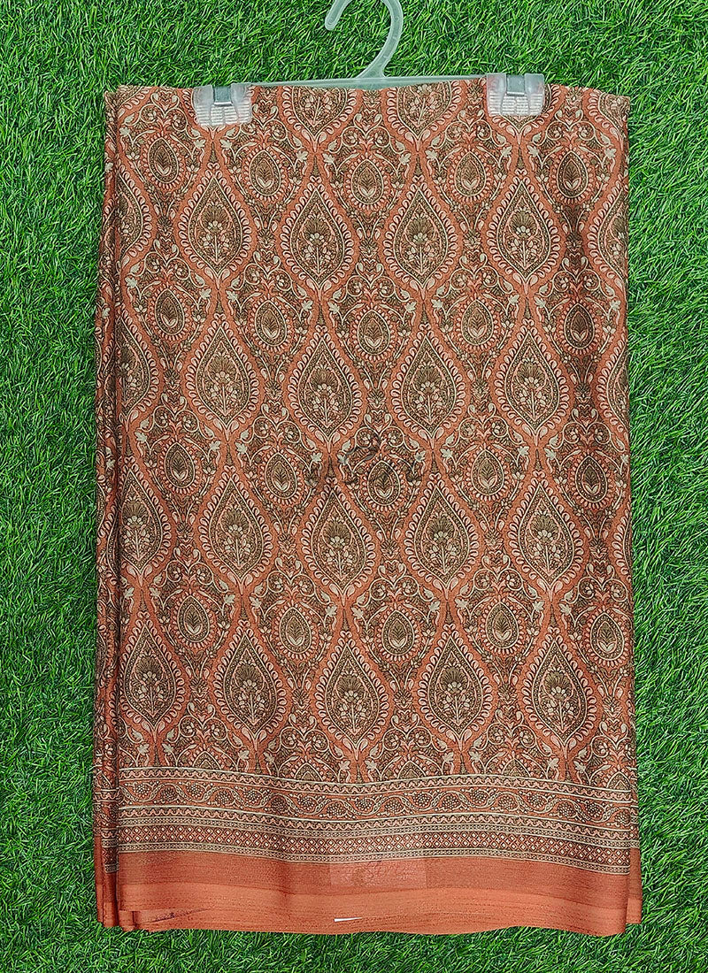 Latest Beautiful Printed Chiffon Saree with Blouse