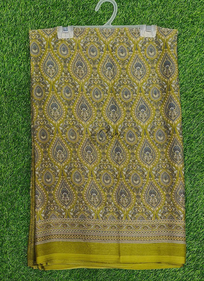 Latest Beautiful Printed Chiffon Saree with Blouse