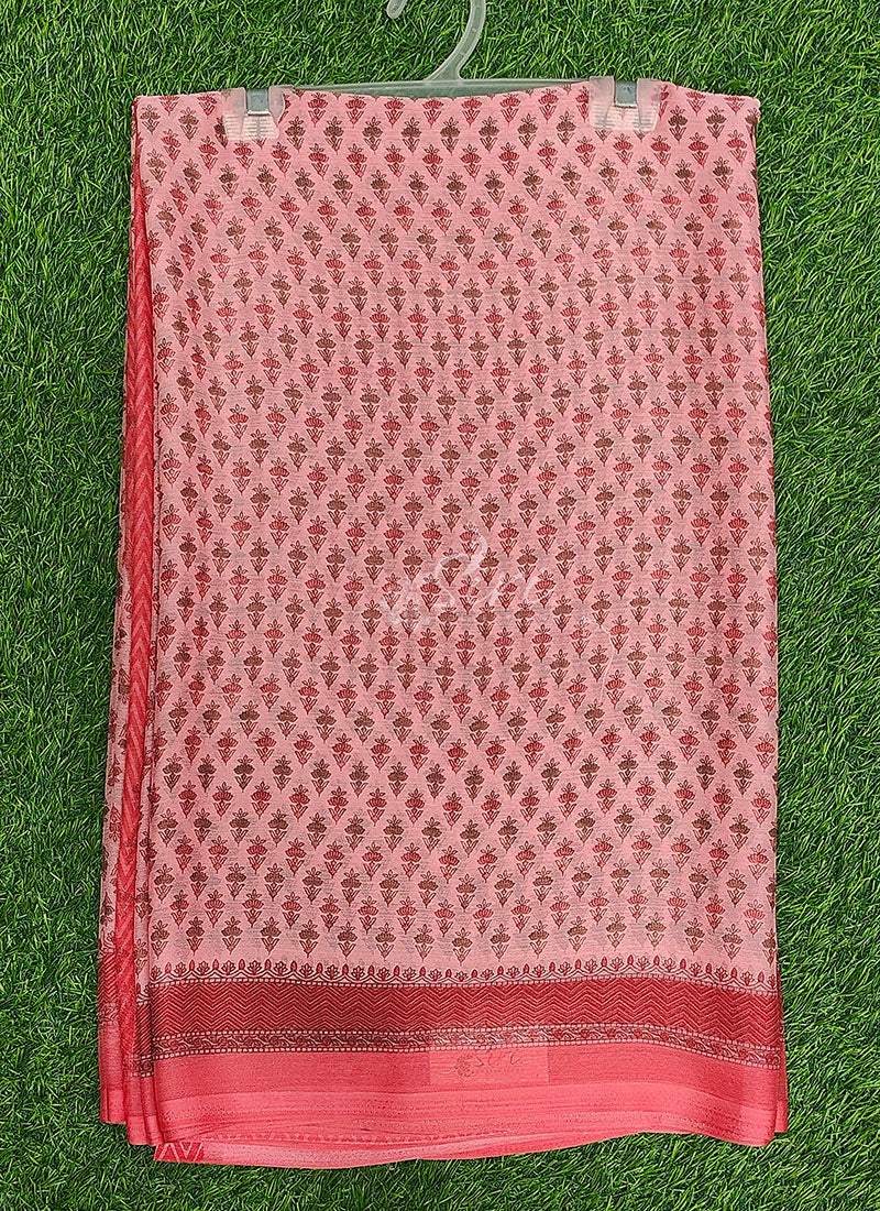 Latest Beautiful Printed Chiffon Saree with Blouse