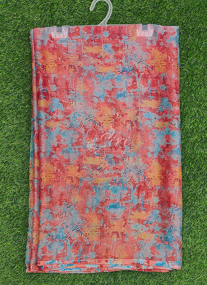 Latest Beautiful Printed Floral Nara Chiffon Saree