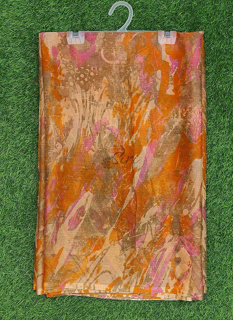 Latest Beautiful Printed Nara Chiffon Saree