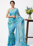 Latest Beautiful Printed Nara Chiffon Saree