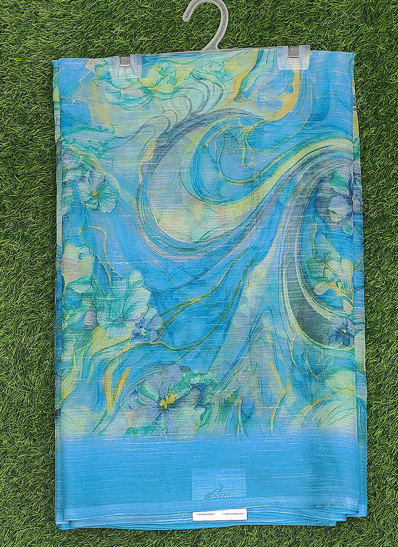 Latest Beautiful Printed Nara Chiffon Saree