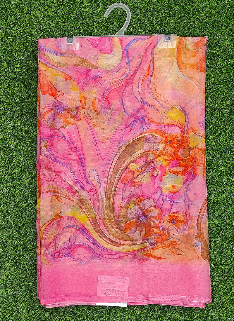 Latest Beautiful Printed Nara Chiffon Saree