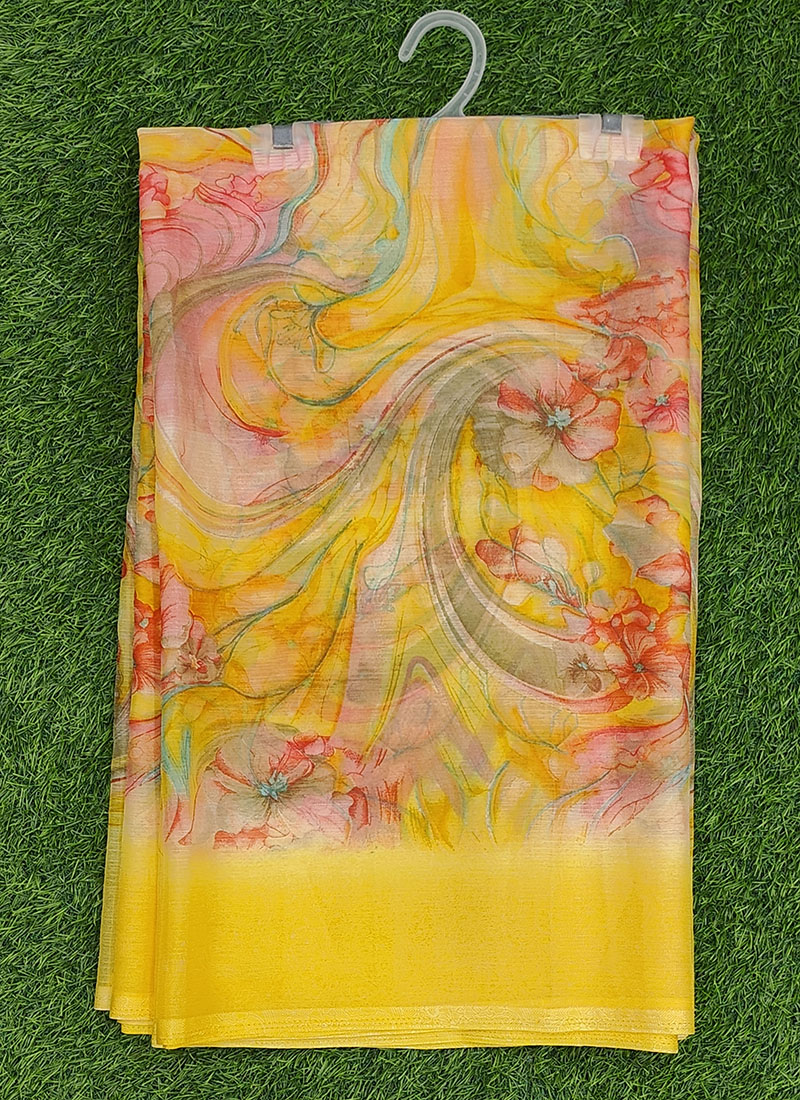 Latest Beautiful Printed Nara Chiffon Saree