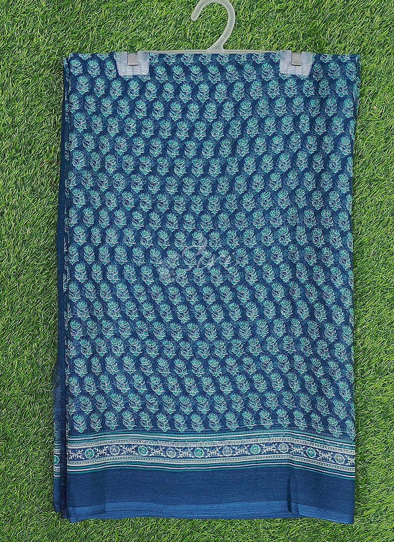 Latest Beautiful Printed Chiffon Saree with Blouse