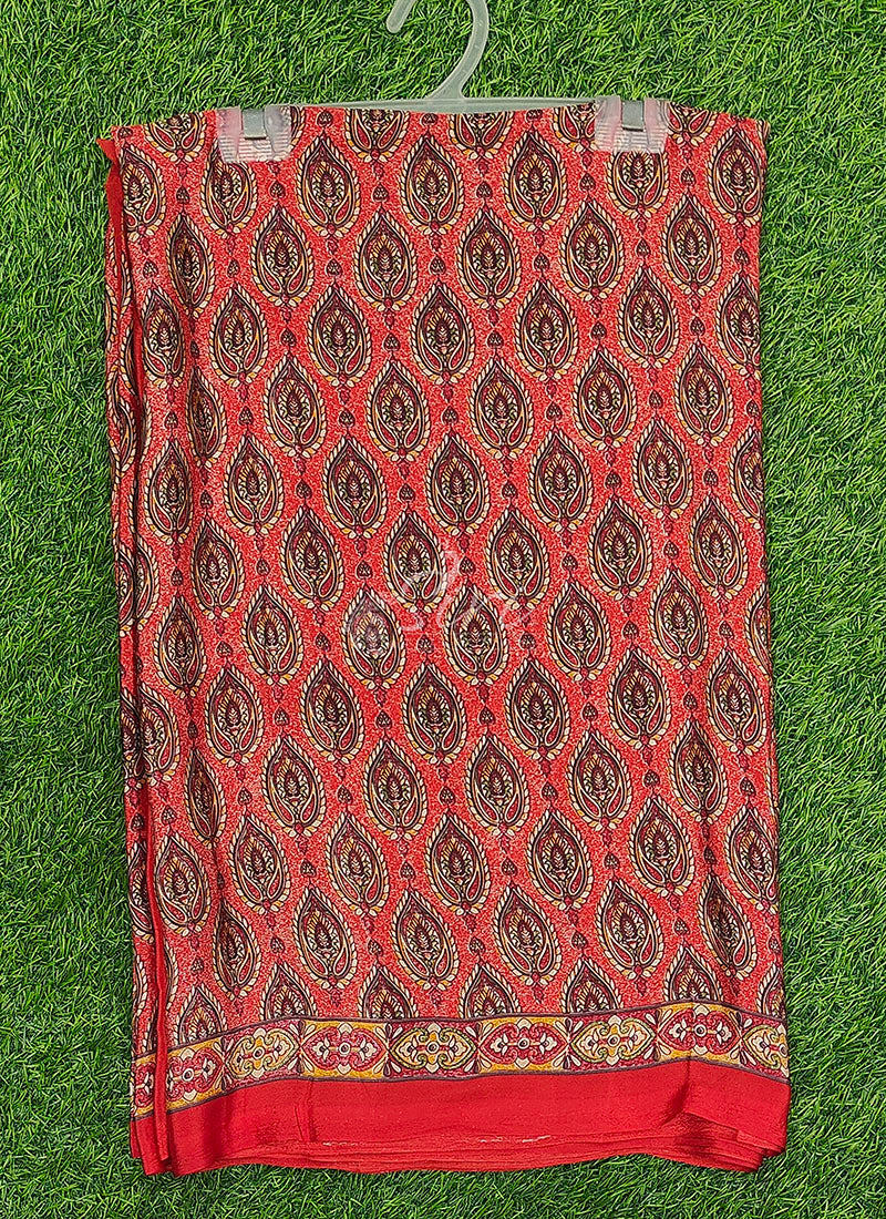 Premium Quality Printed Crepe Silk Saree with Blouse
