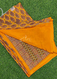 Premium Quality Printed Crepe Silk Saree with Blouse