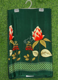 Siri Sarees Latest Printed Crepe Silk Saree with Blouse