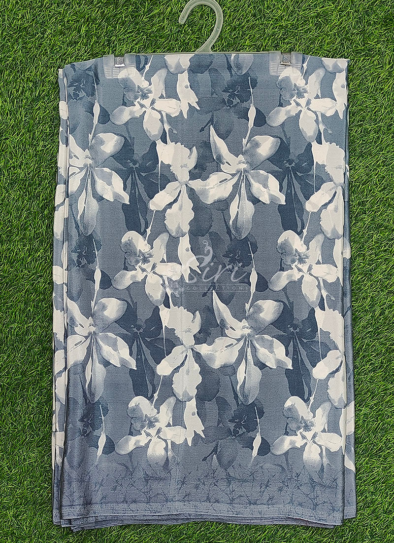 Siri Sarees Latest Printed Crepe Silk Saree with Blouse