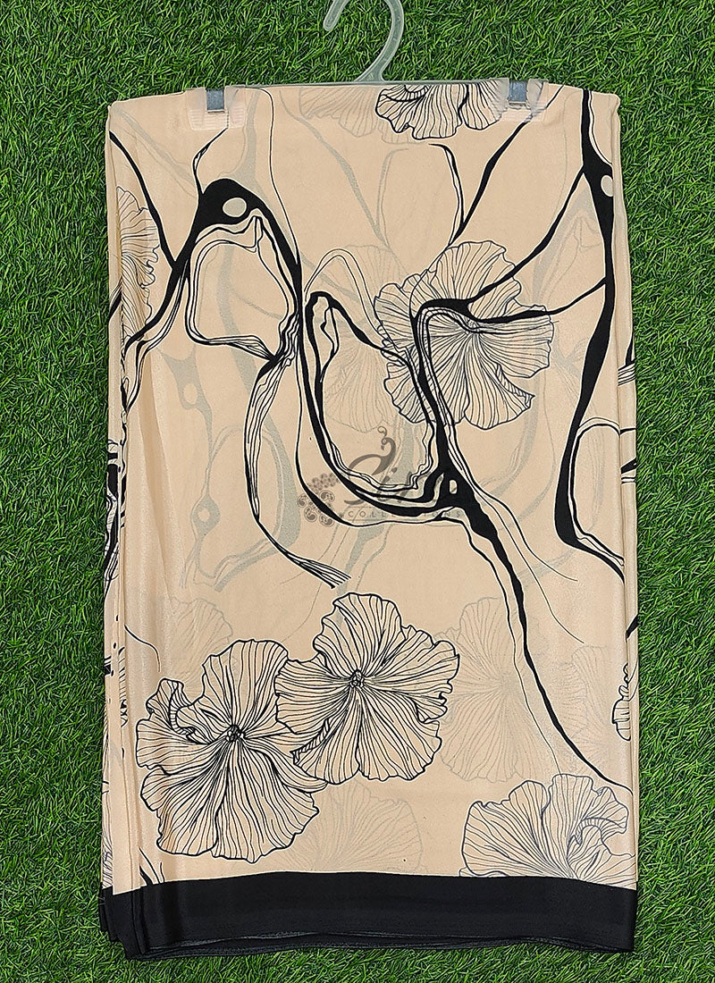 Siri Sarees Latest Printed Crepe Silk Saree with Blouse