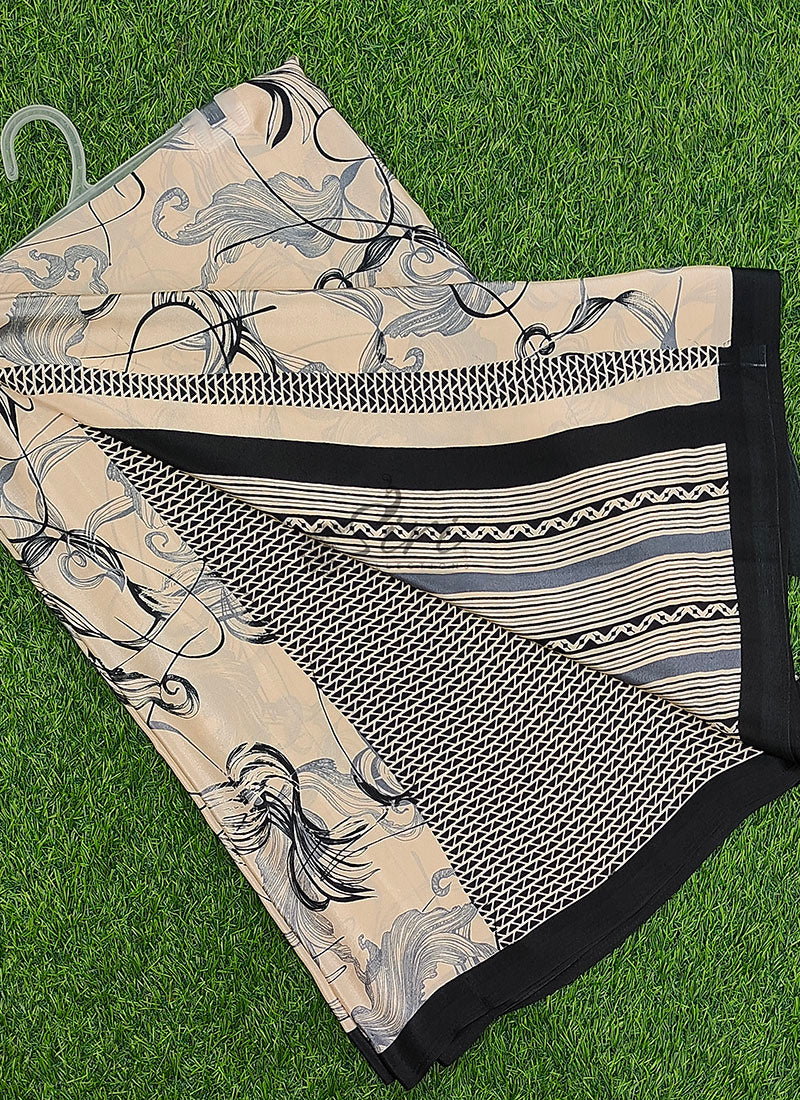 Siri Sarees Latest Printed Crepe Silk Saree with Blouse