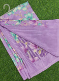 Siri Sarees Latest Printed Crepe Silk Saree with Blouse