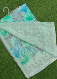 Siri Sarees Latest Floral Print Crepe Silk Saree with Blouse