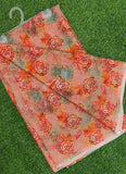 Beautiful Digital Print Floral Chiffon Saree
